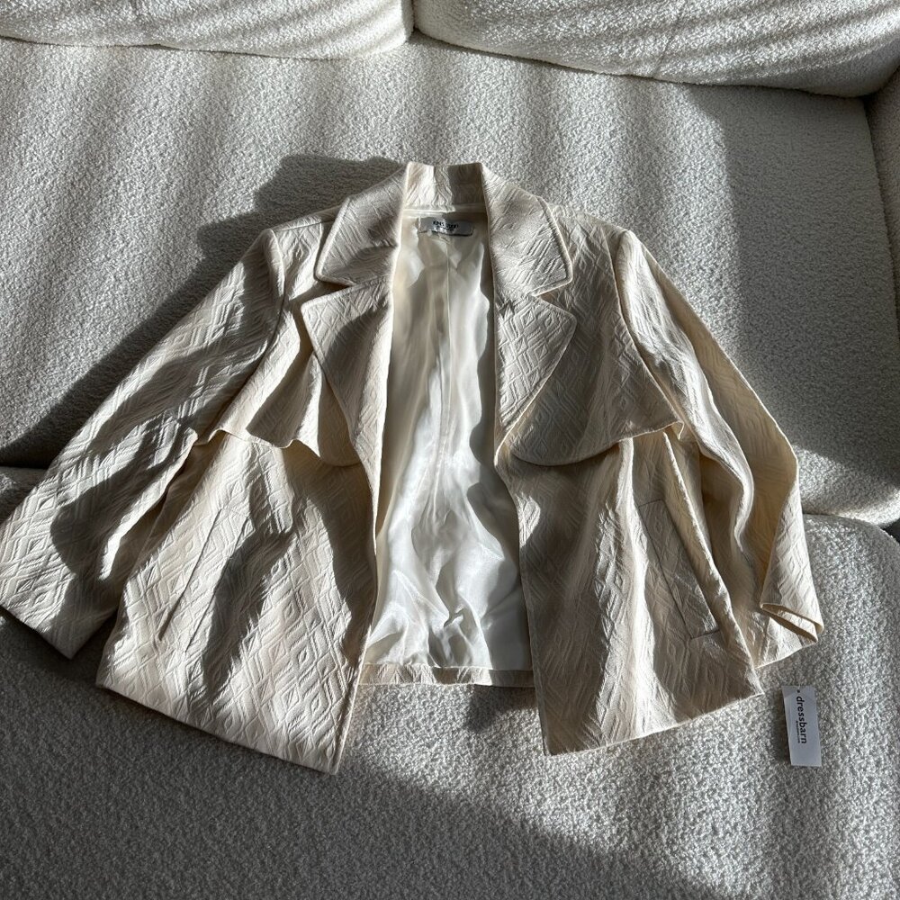 Jones New York Women's Cream Blazer Jacket, Size 14‎ – Classic Workwear